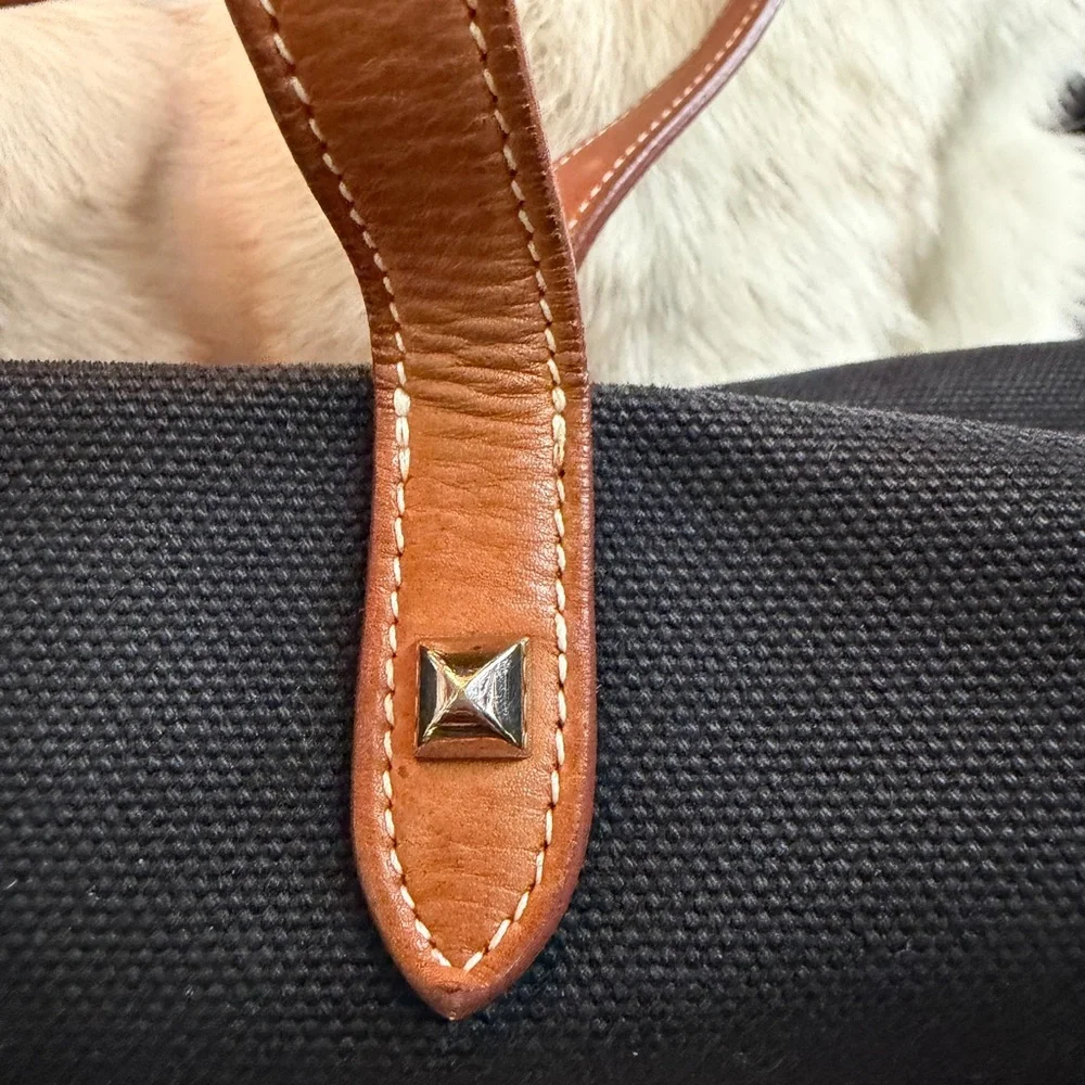 Hermes Black Tote with Tan Handles - Picture 5 of 12
